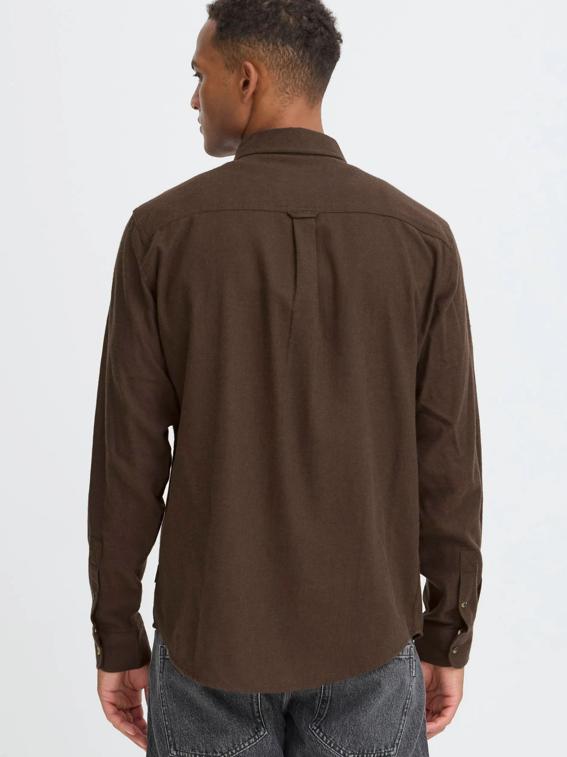 BLEND Herren Langarmhemd - BHBurley in braun