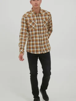 BLEND Herren Langarmhemd - BHShirt in braun