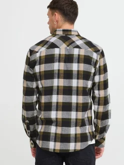 BLEND Herren Langarmhemd - BHShirt in grün