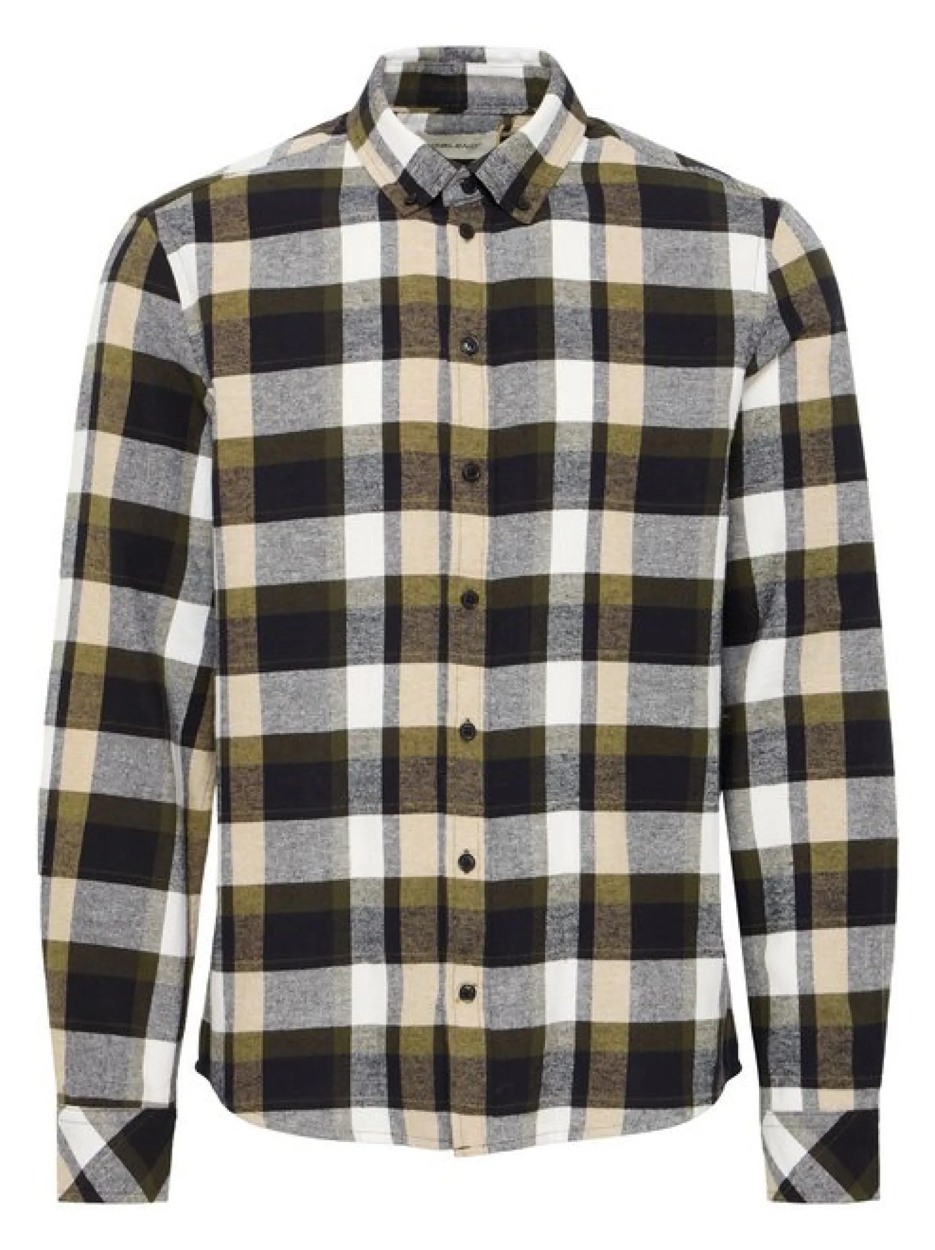 BLEND Herren Langarmhemd - BHShirt in grün