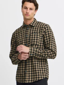 BLEND Herren Langarmhemd in camel
