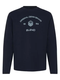 BLEND Herren Langarmshirt - BHKarson in blau