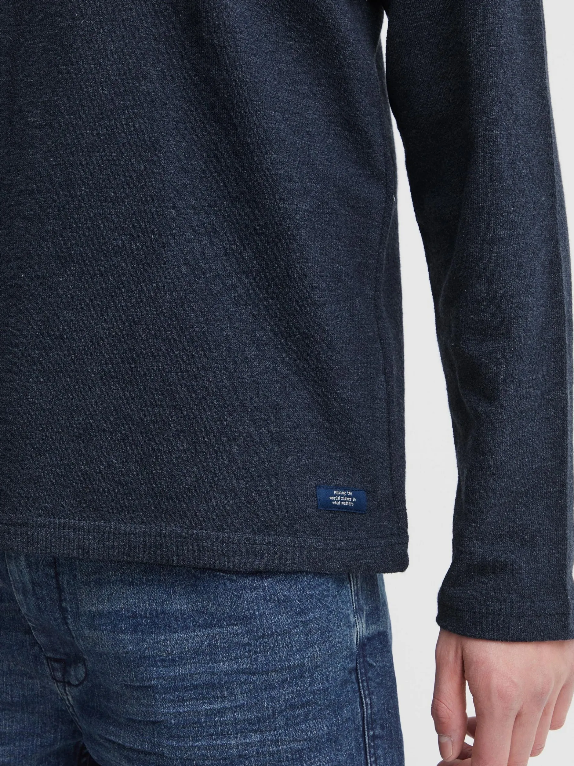 BLEND Herren Langarmshirt - BHTee in blau