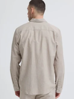 BLEND Herren Leinenhemd - BHAban in beige