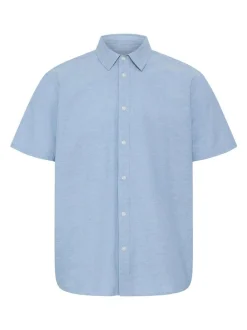 BLEND Herren Leinenhemd - BHAban in blau