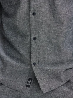 BLEND Herren Leinenhemd - BHAban in schwarz