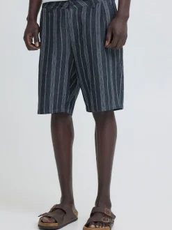 BLEND Herren Leinenhose - BHMaddox Relaxed Fit in blau