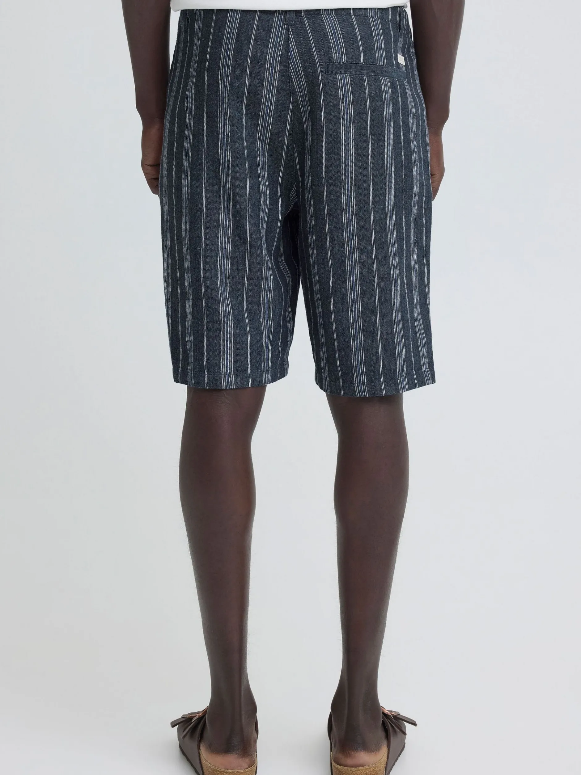 BLEND Herren Leinenhose - BHMaddox Relaxed Fit in blau