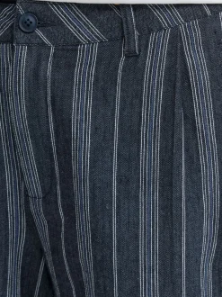 BLEND Herren Leinenhose - BHMaddox Relaxed Fit in blau