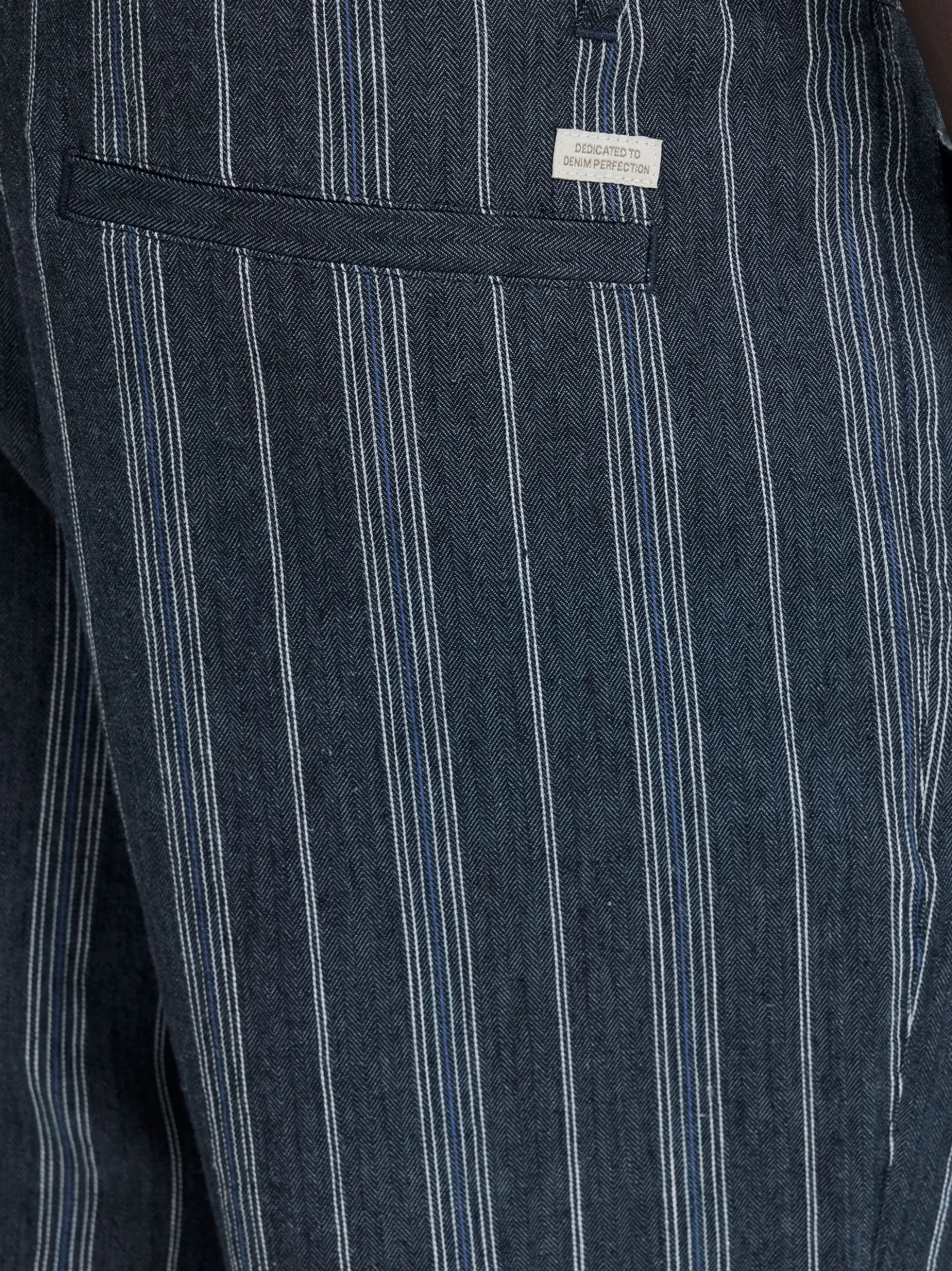 BLEND Herren Leinenhose - BHMaddox Relaxed Fit in blau