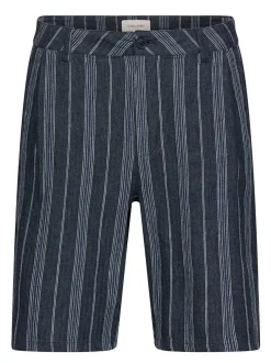 BLEND Herren Leinenhose - BHMaddox Relaxed Fit in blau