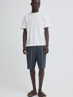 BLEND Herren Leinenhose - BHMaddox Relaxed Fit in blau