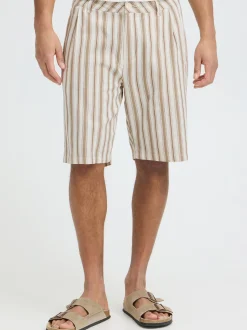 BLEND Herren Leinenhose - BHMaddox Relaxed Fit in weiß