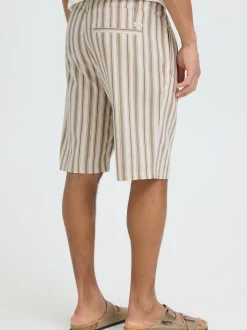 BLEND Herren Leinenhose - BHMaddox Relaxed Fit in weiß