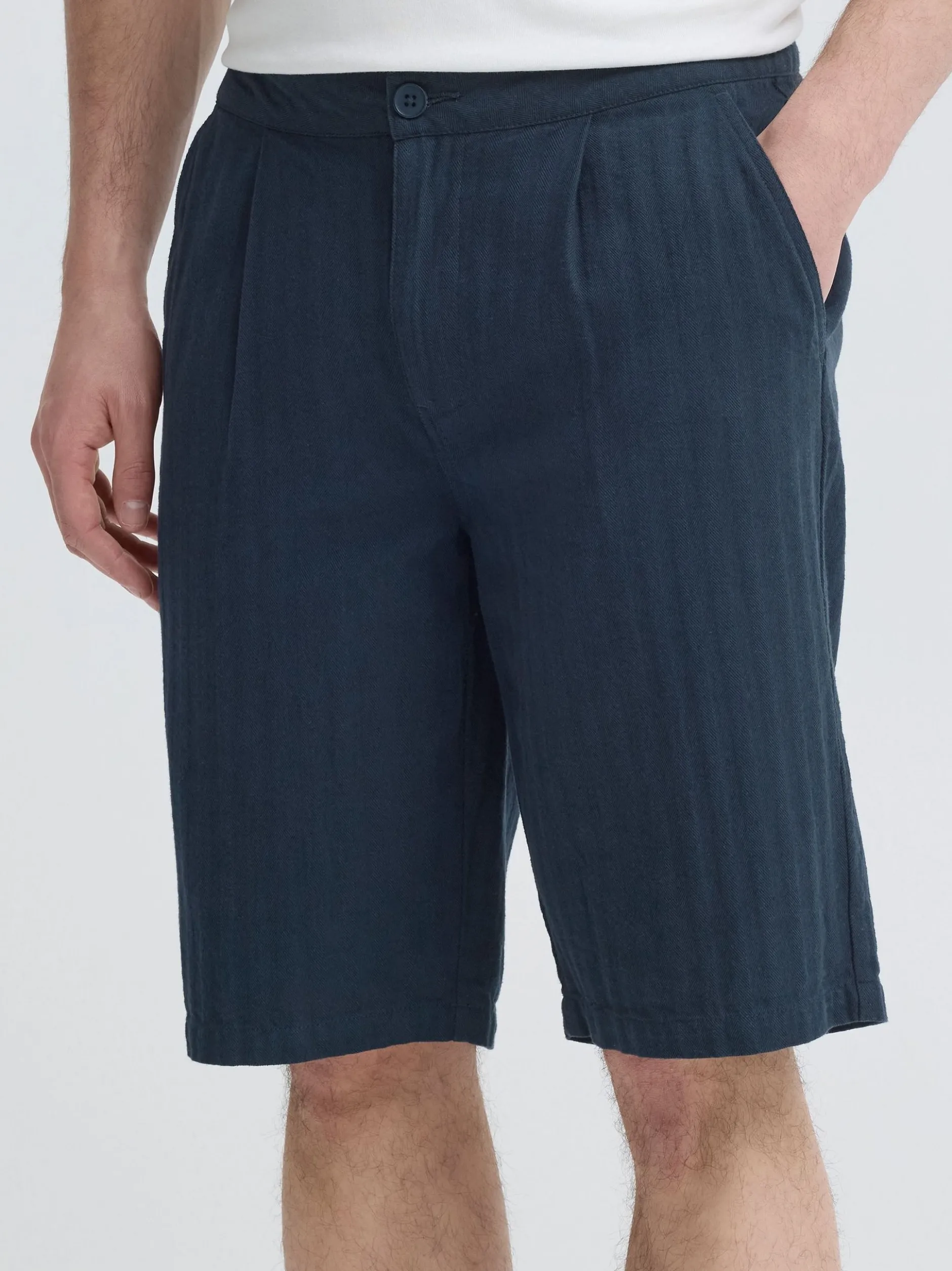 BLEND Herren Leinenhose - BHMorgan in blau
