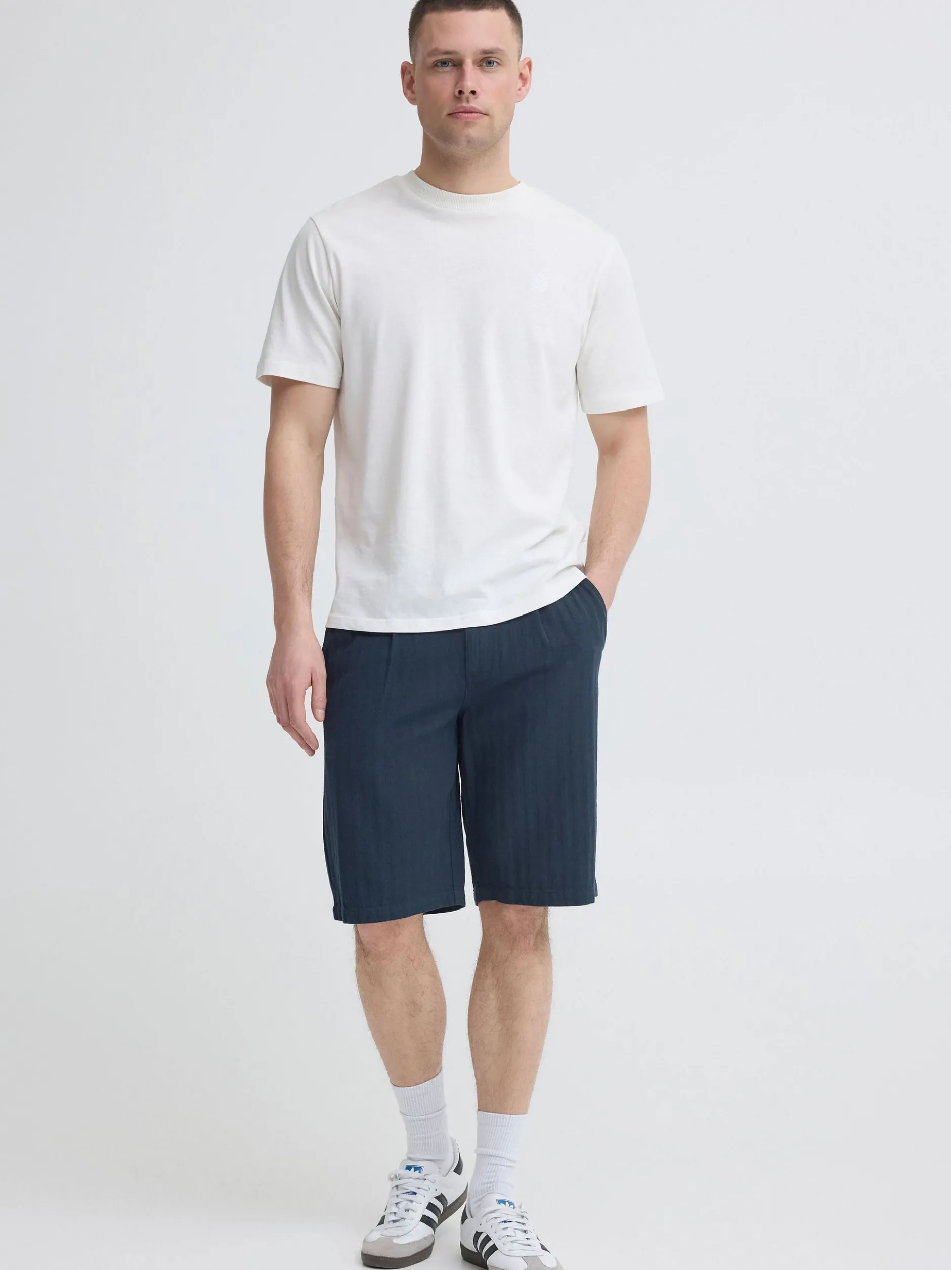 BLEND Herren Leinenhose - BHMorgan in blau