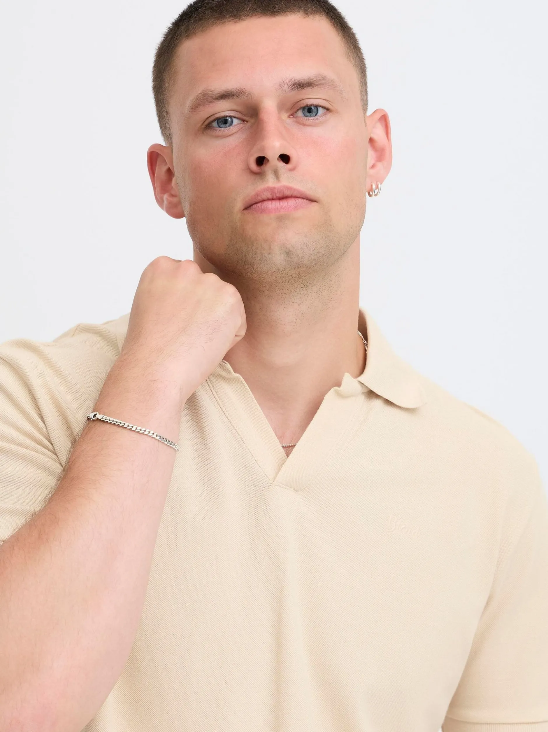 BLEND Herren Poloshirt - BHAbdo in beige