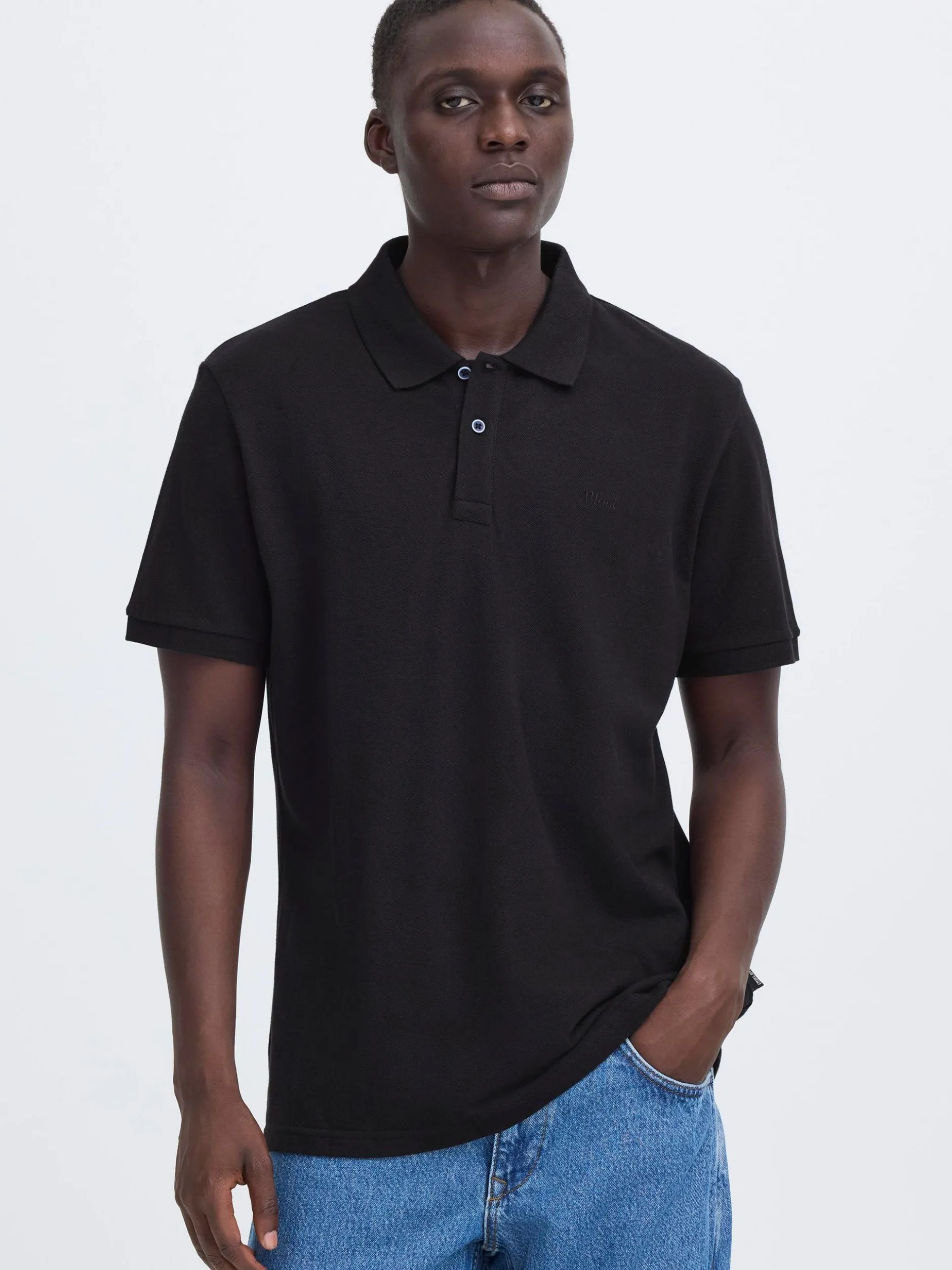 BLEND Herren Poloshirt - BHAbdo in schwarz