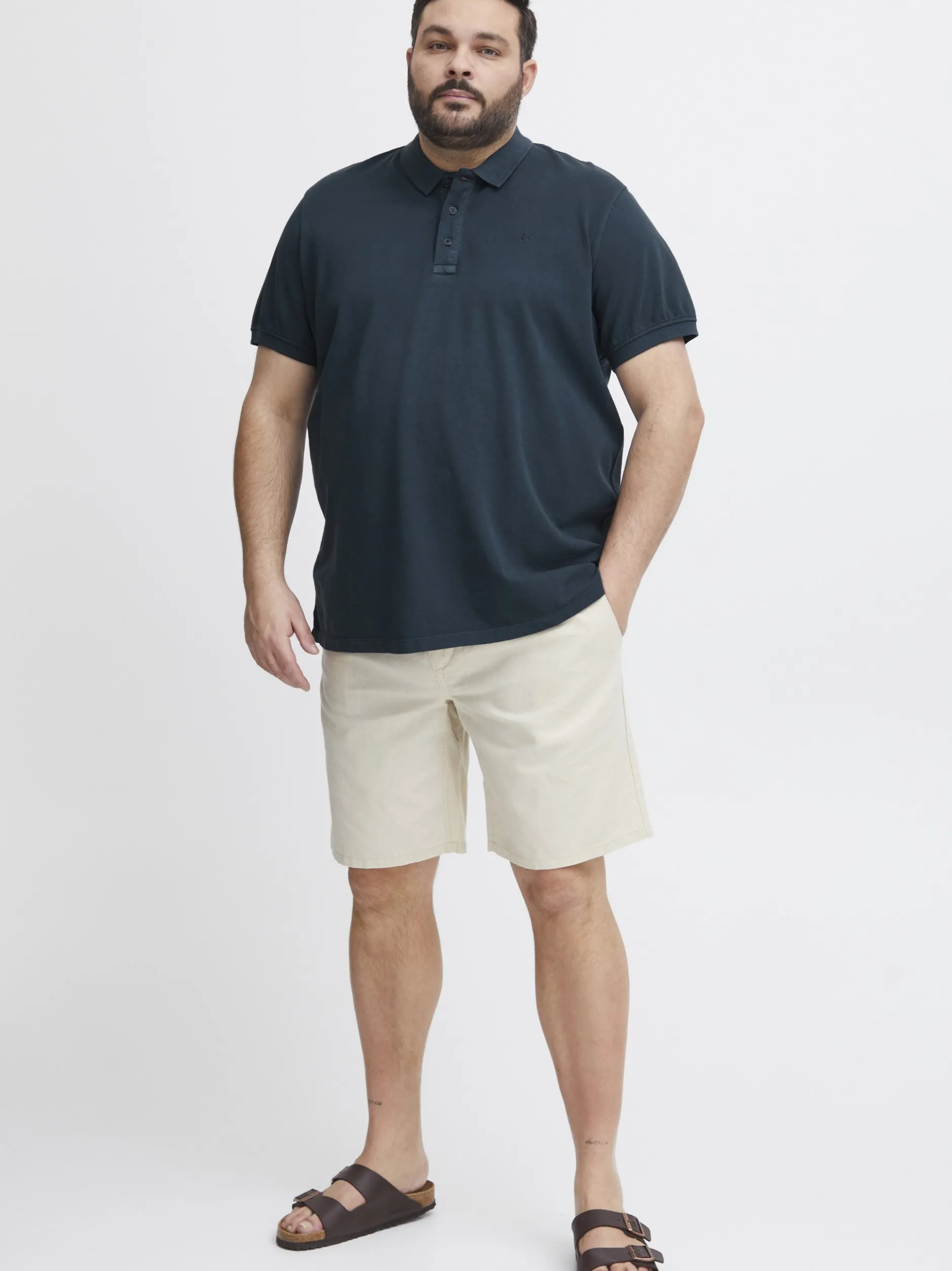 BLEND Herren Poloshirt - BHBShirt Big & Tall in blau