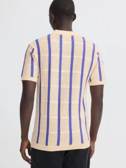BLEND Herren Poloshirt - BHDarin Striped in sand lila