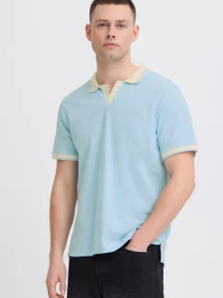 BLEND Herren Poloshirt - BHEvo in hellblau