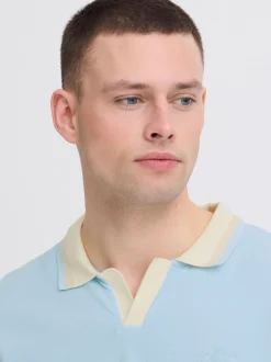 BLEND Herren Poloshirt - BHEvo in hellblau
