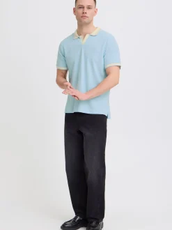 BLEND Herren Poloshirt - BHEvo in hellblau