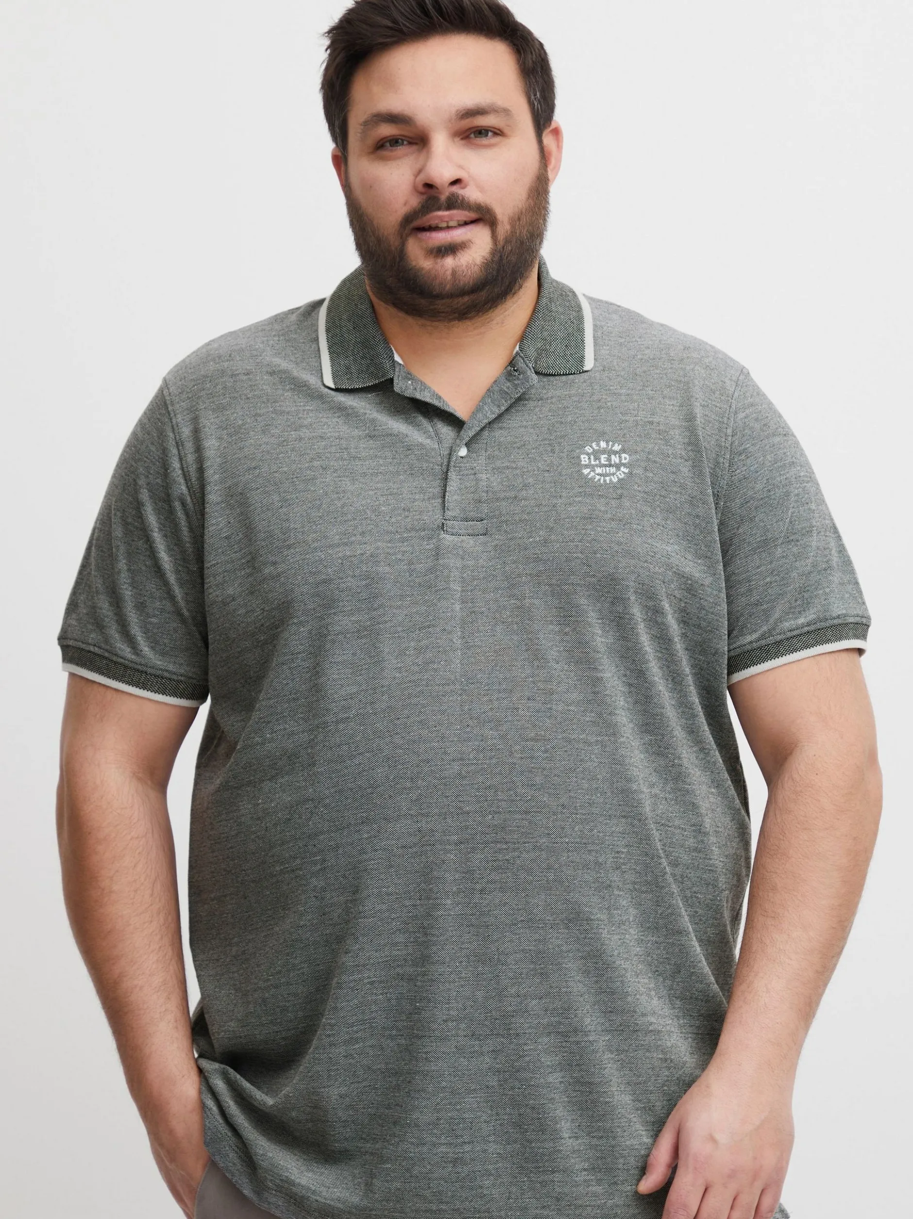 BLEND Herren Poloshirt - BHNATE Big & Tall in schwarz