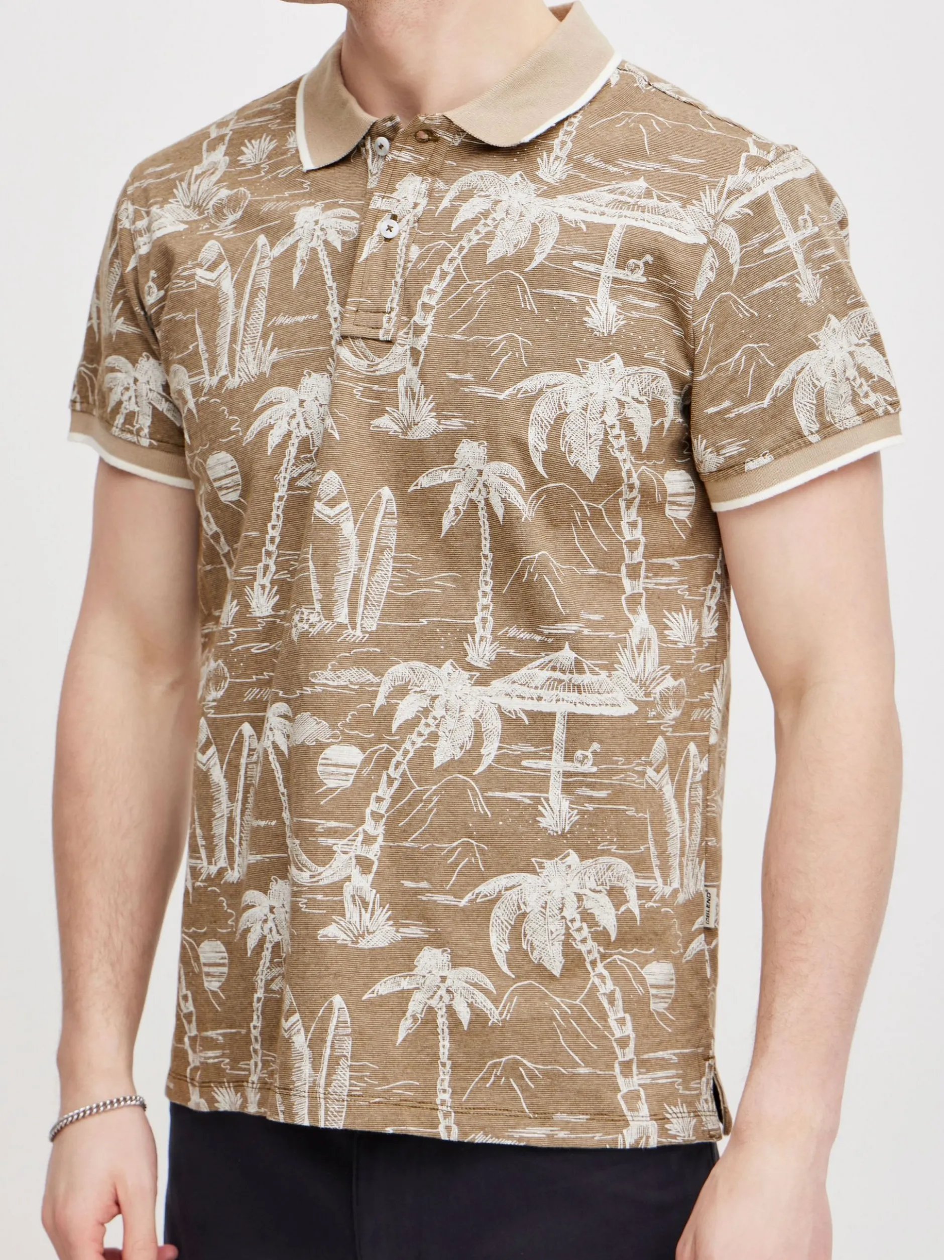 BLEND Herren Poloshirt - BHPolo in beige