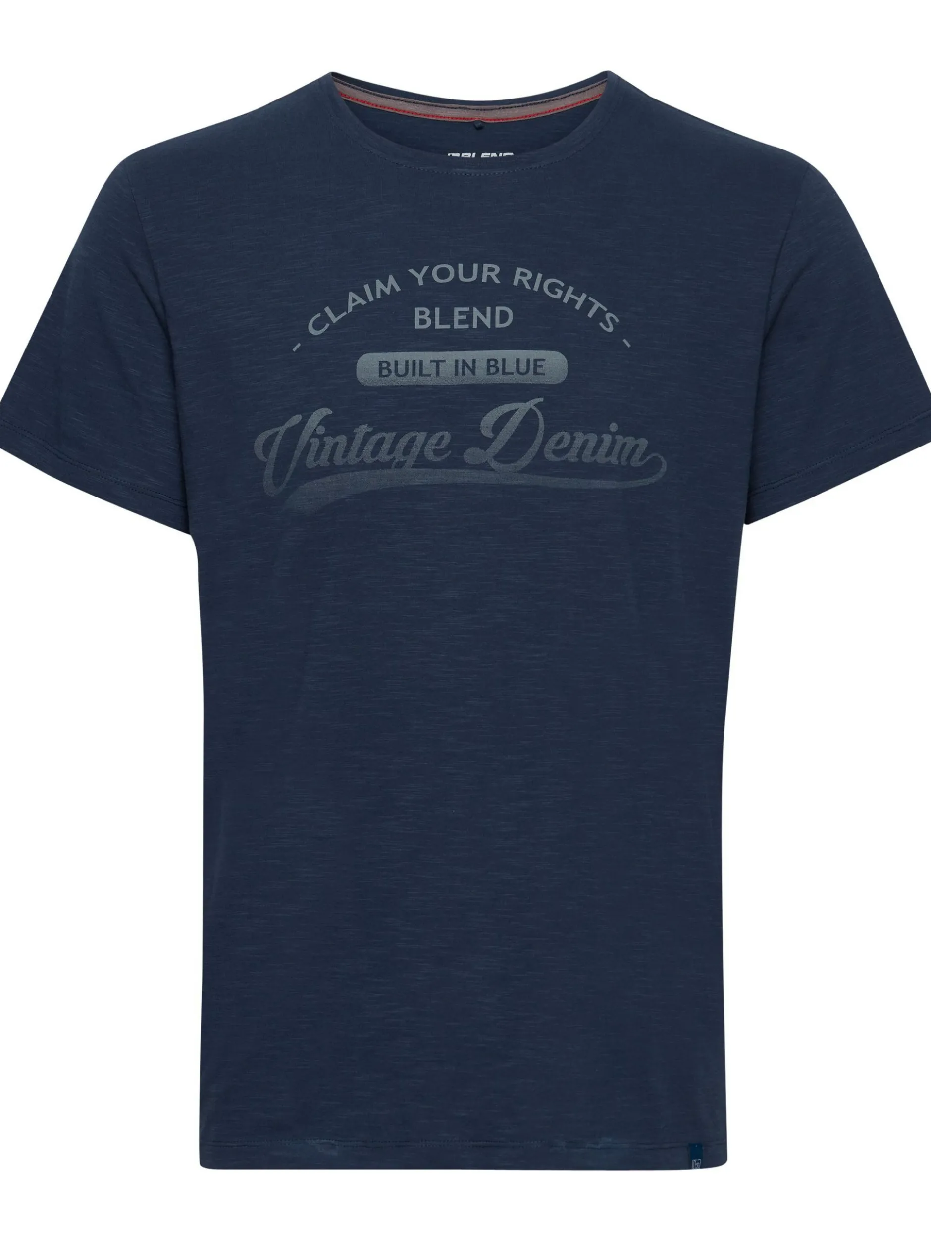 BLEND Herren Print-Shirt - BHPillo in blau