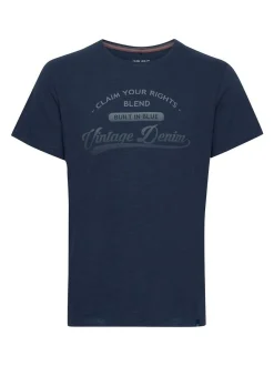 BLEND Herren Print-Shirt - BHPillo in blau