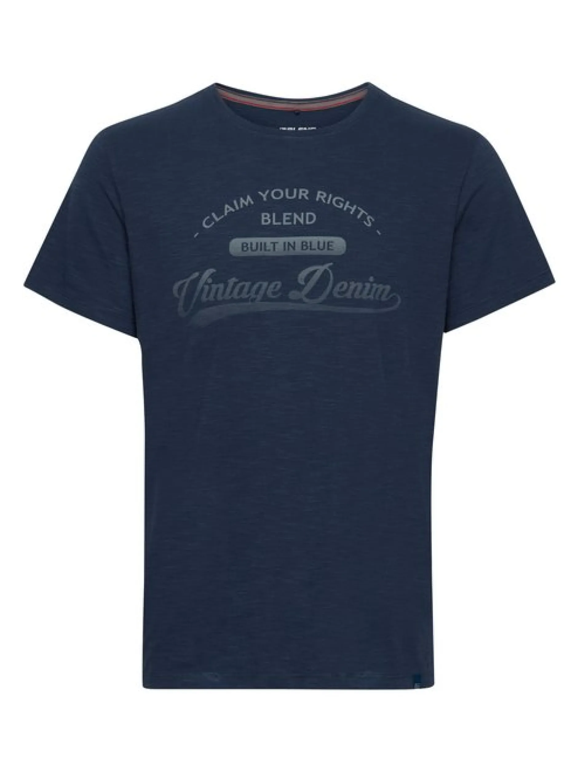 BLEND Herren Print-Shirt - BHPillo in blau