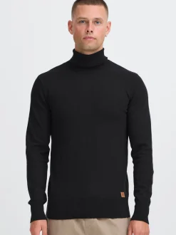 BLEND Herren Rollkragenpullover - BHFibes in schwarz