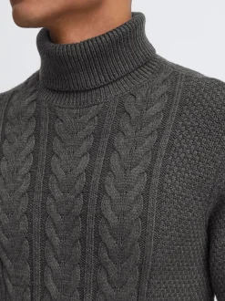 BLEND Herren Rollkragenpullover - BHBasim in anthrazit