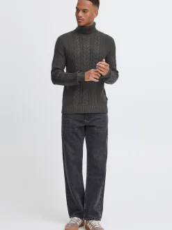 BLEND Herren Rollkragenpullover - BHBasim in anthrazit