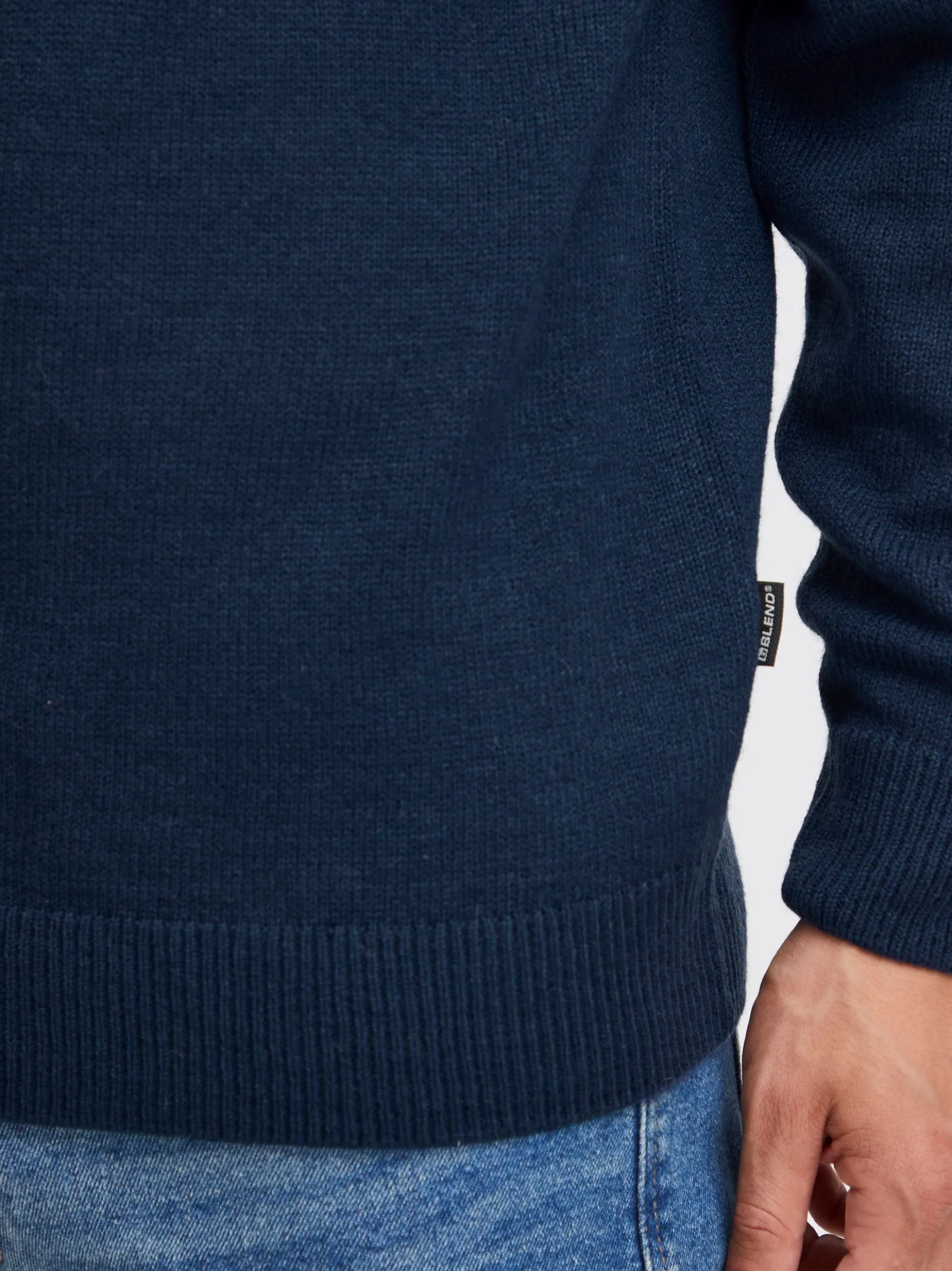 BLEND Herren Rollkragenpullover - BHPullover in blau