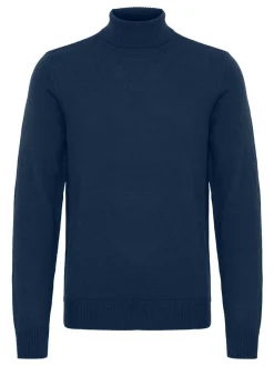 BLEND Herren Rollkragenpullover - BHPullover in blau
