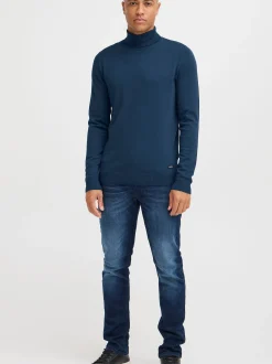BLEND Herren Rollkragenpullover - BHWedat in blau