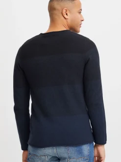 BLEND Herren Rundhalspullover - BHBenno in blau