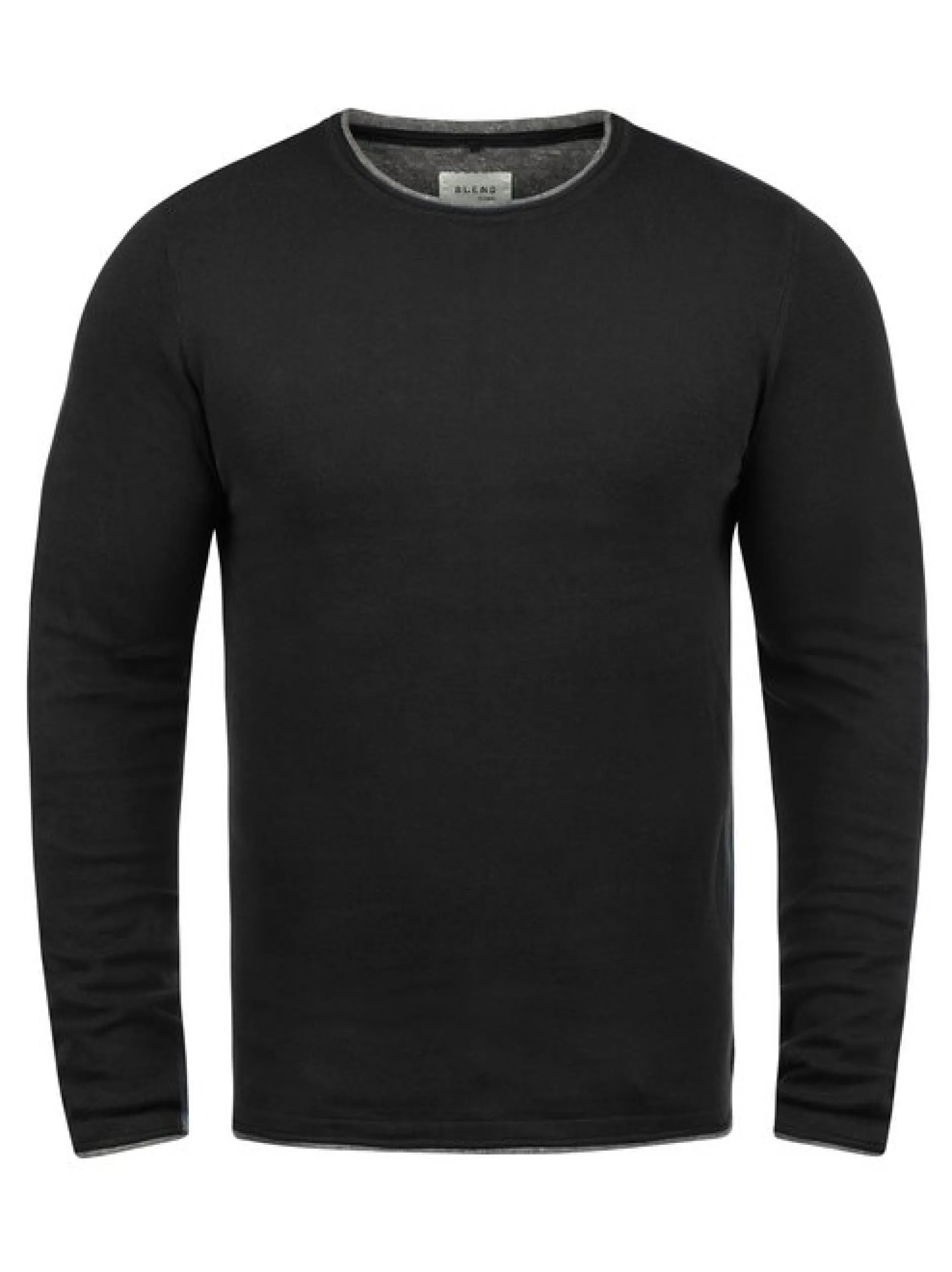 BLEND Herren Rundhalspullover - BHOdin in schwarz