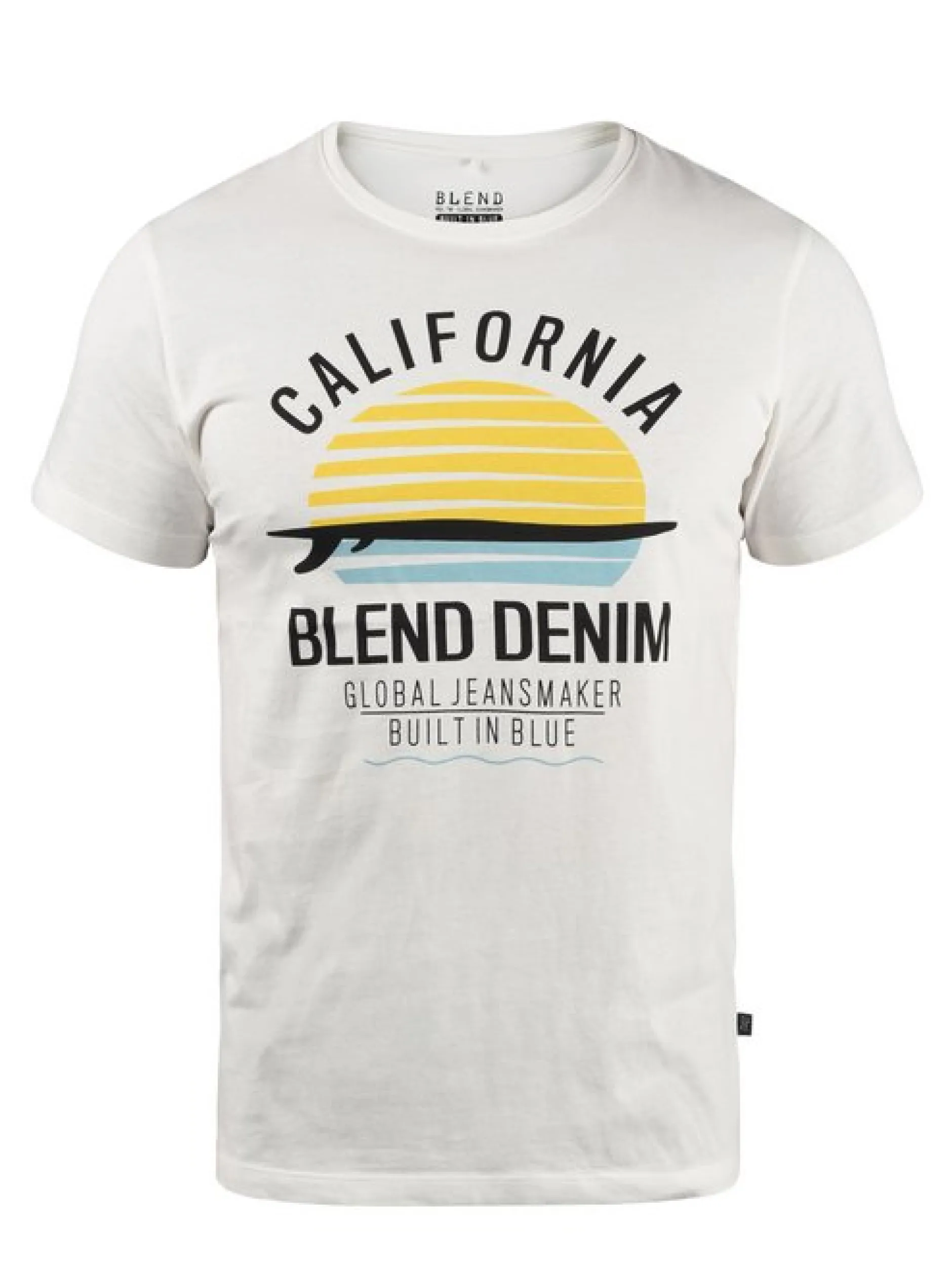 BLEND Herren Rundhalsshirt - BHCalifo in weiß