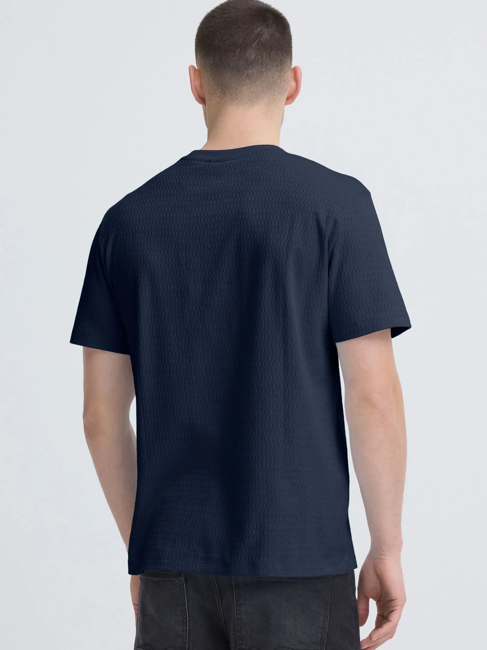 BLEND Herren Rundhalsshirt - BHEswin in blau