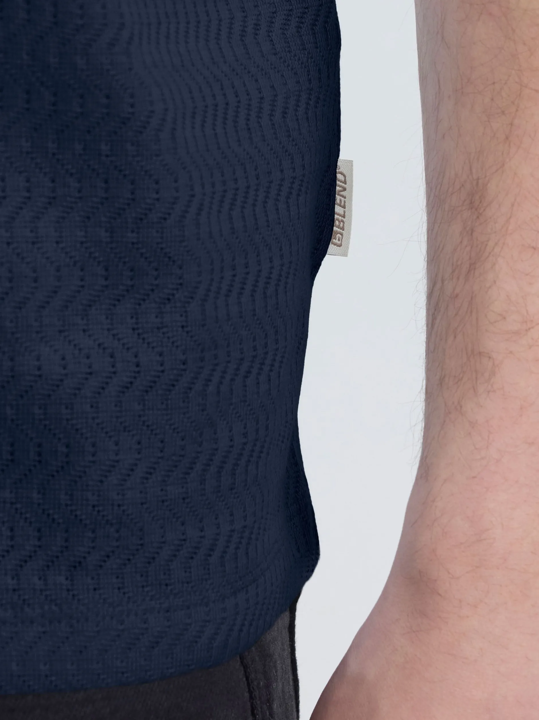 BLEND Herren Rundhalsshirt - BHEswin in blau