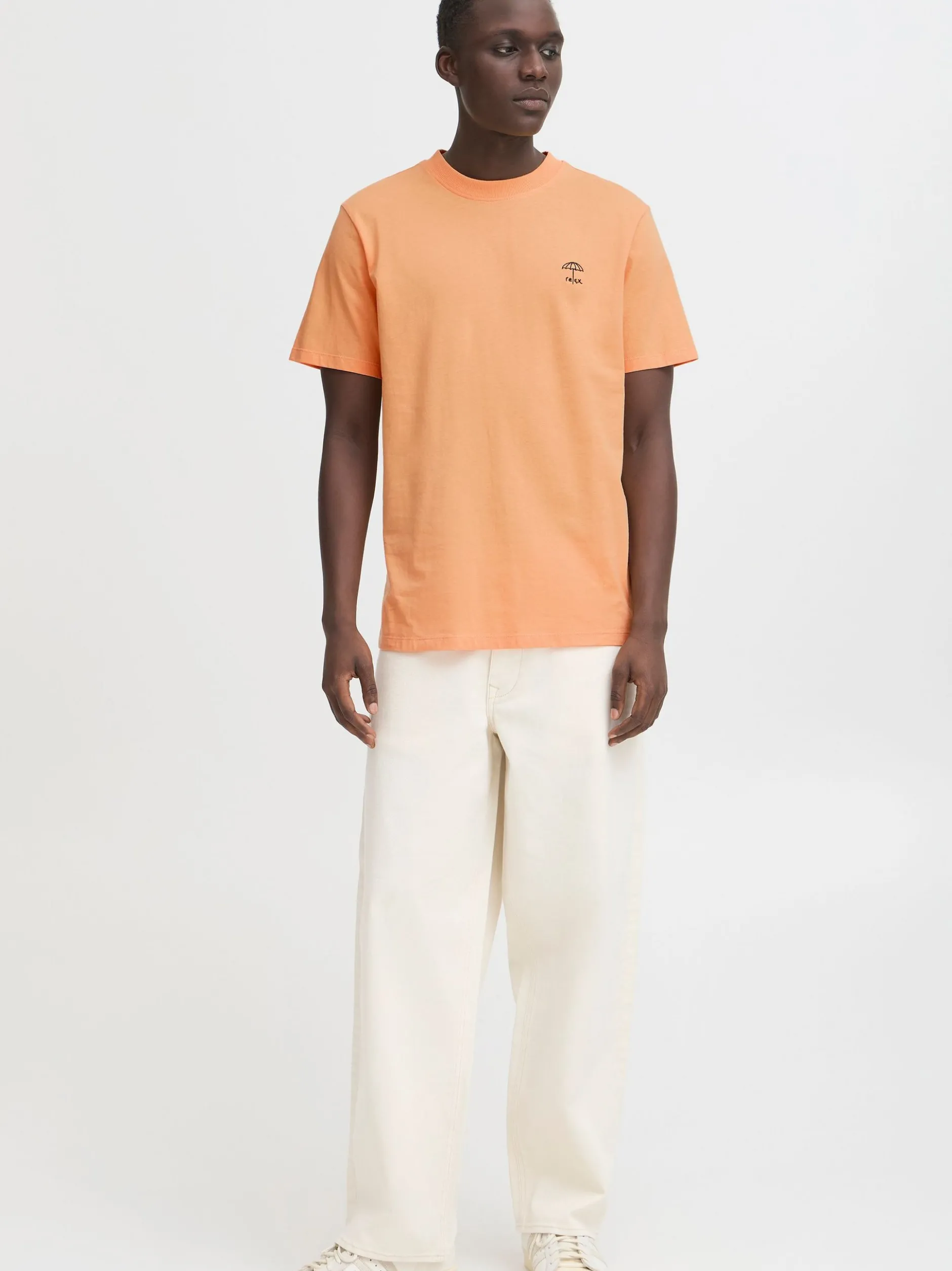 BLEND Herren Rundhalsshirt - BHJens in aprikot