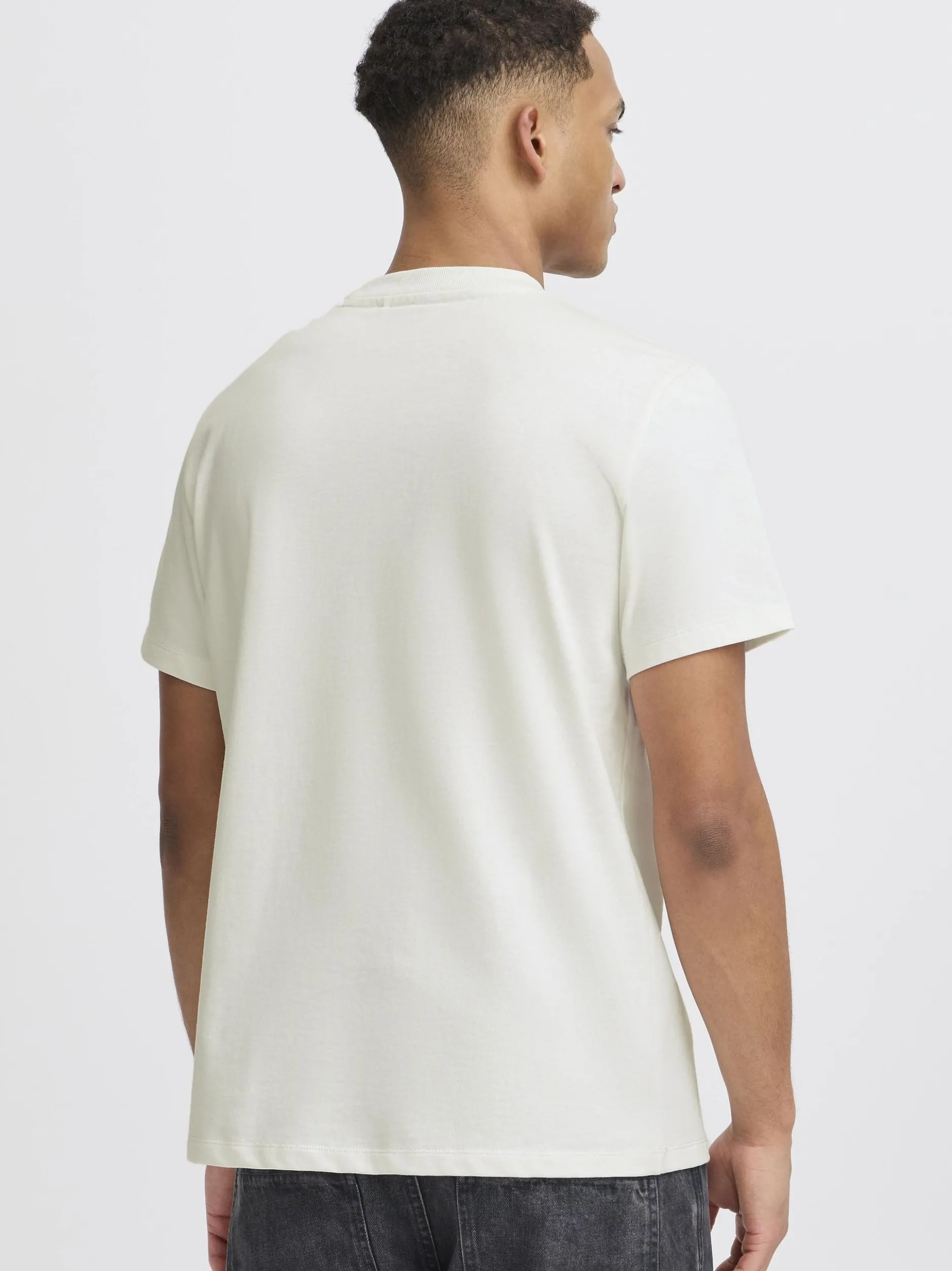 BLEND Herren Rundhalsshirt - BHJerron in weiß