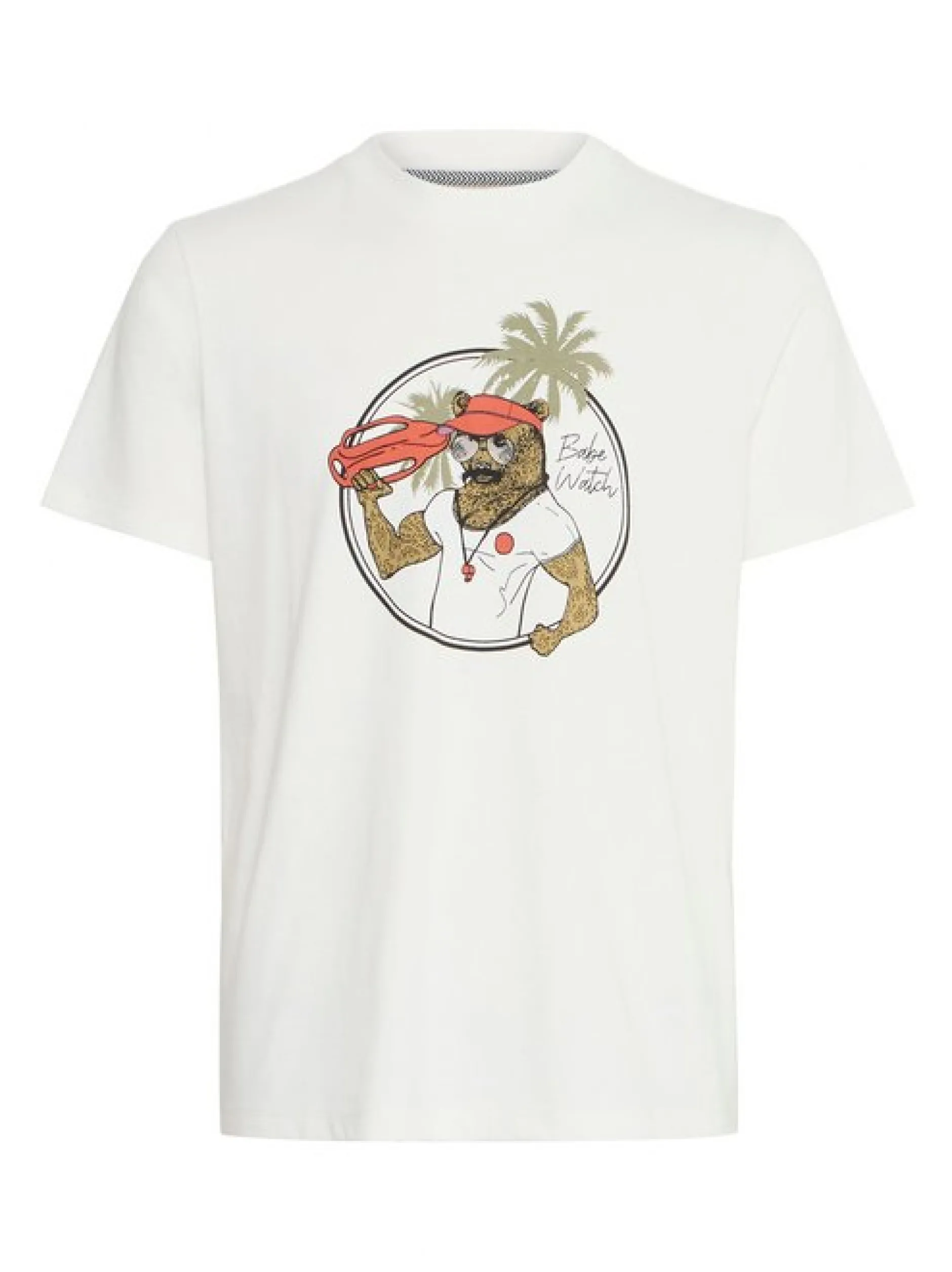 BLEND Herren Rundhalsshirt - BHJerron in weiß