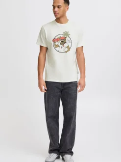 BLEND Herren Rundhalsshirt - BHJerron in weiß
