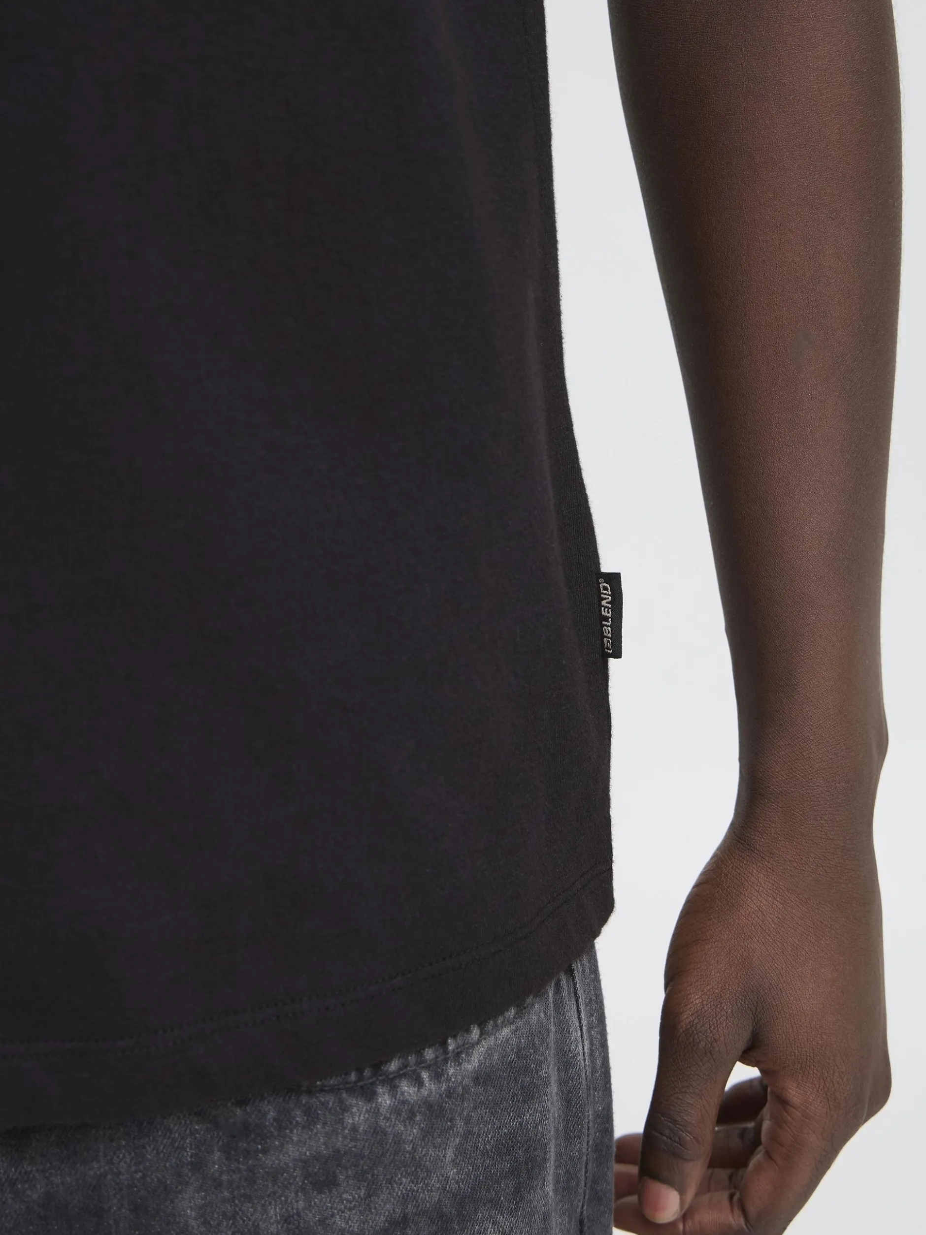 BLEND Herren Rundhalsshirt - BHJoel in schwarz