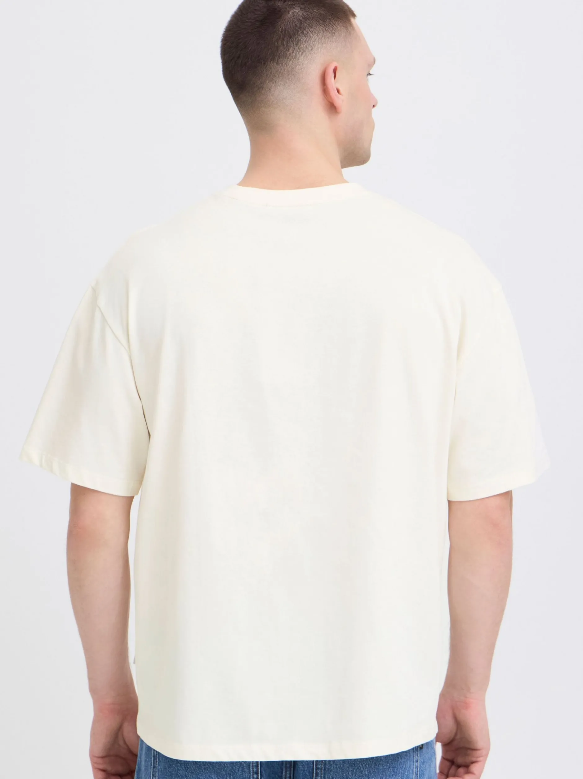 BLEND Herren Rundhalsshirt - BHKyros Graphic in weiß