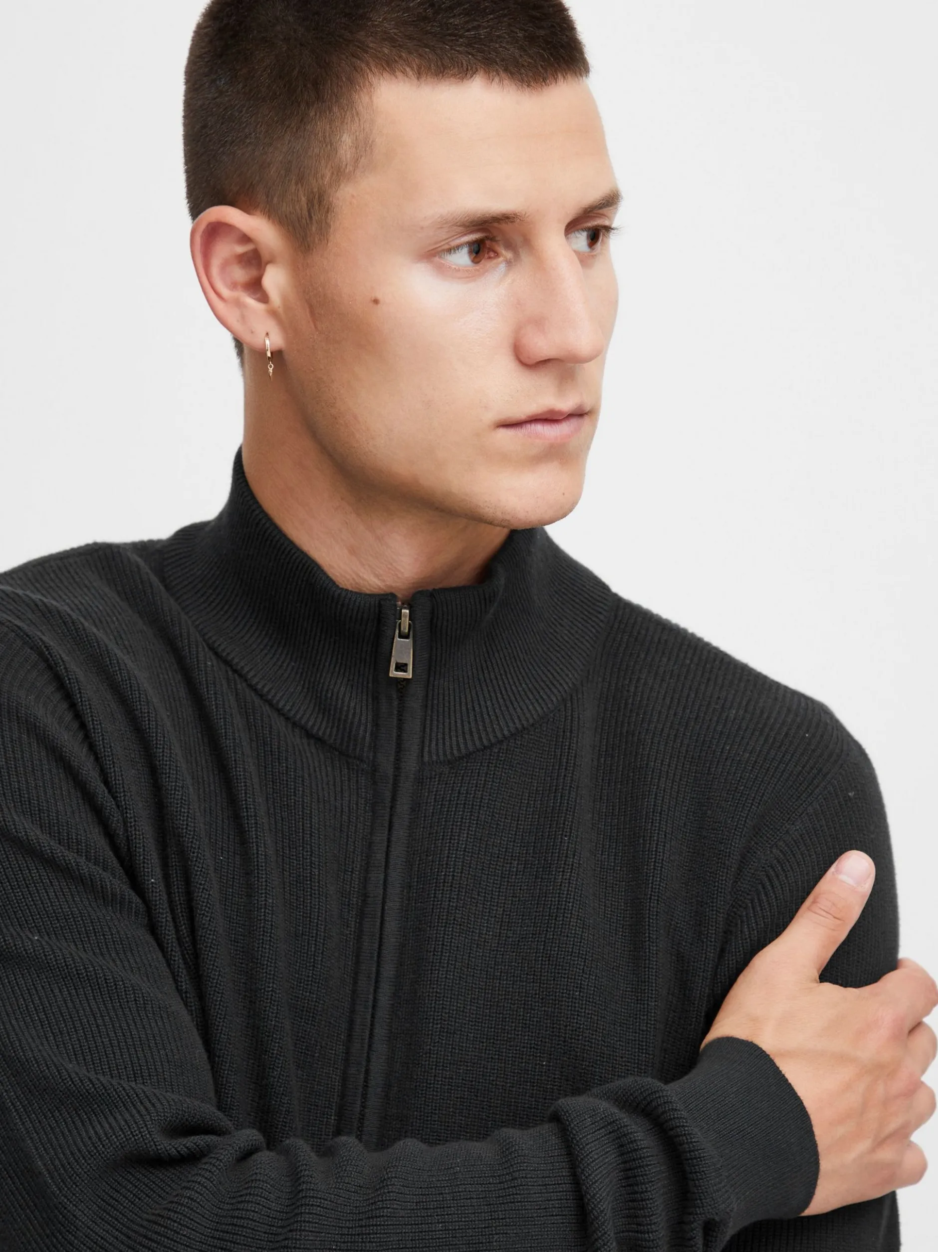 BLEND Herren Strickjacke - BHCodford in schwarz